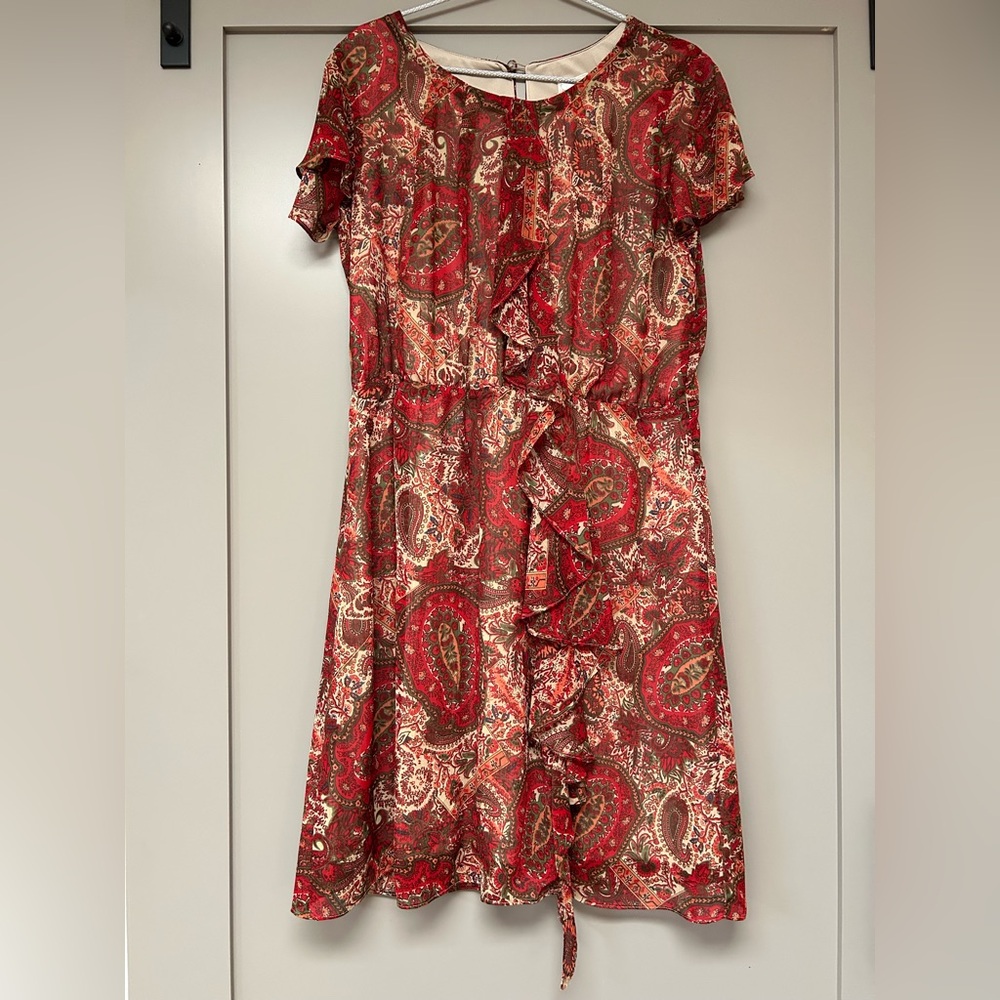 Emma & Michele Red Paisley Mini Dress